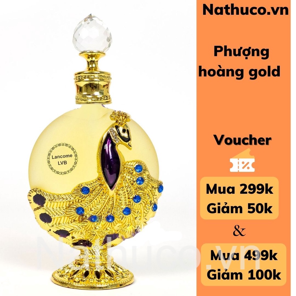 Nước Hoa Tinh Dầu Dubai công vàng phượng hoàng gold 35ml