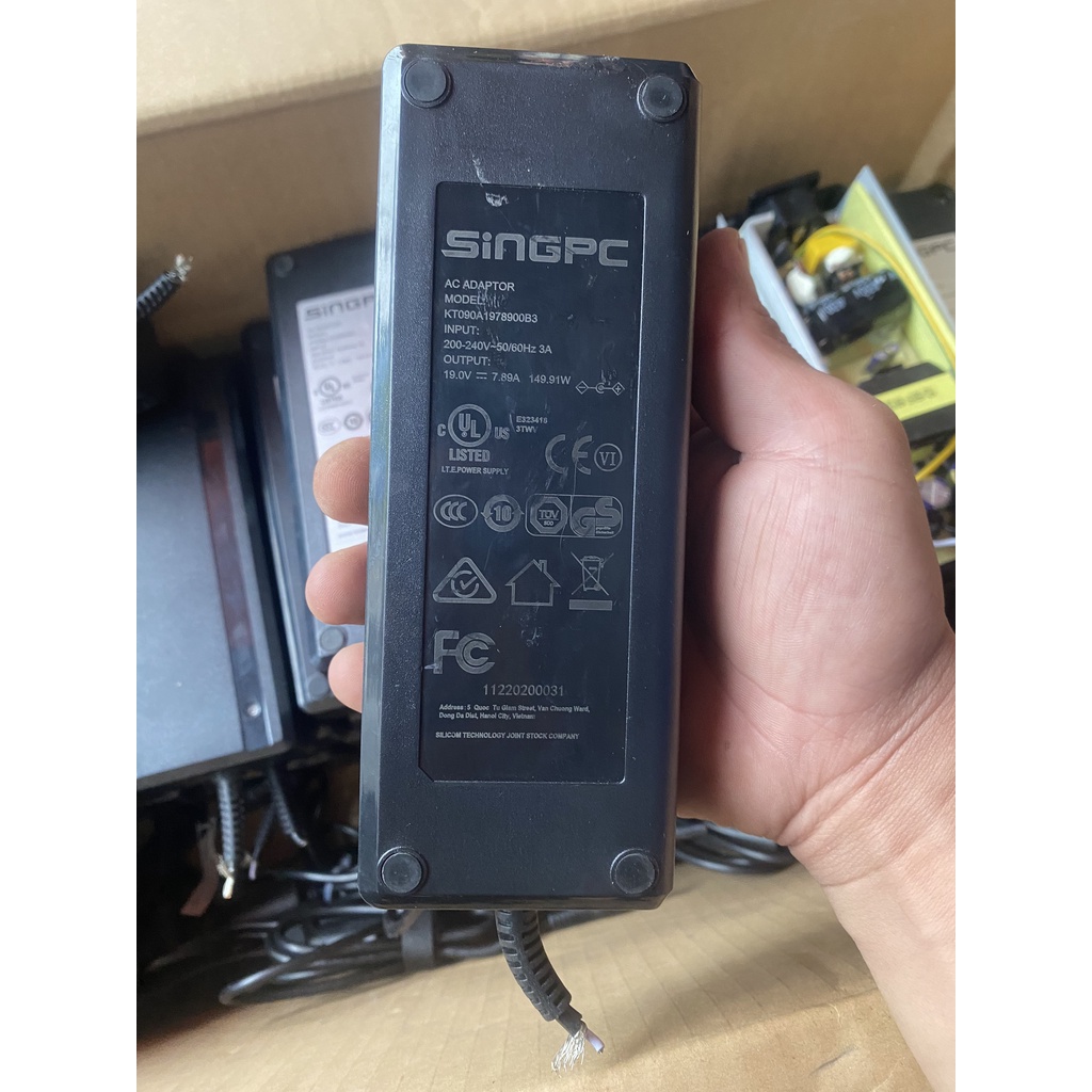 Nguồn 19V 3,4A 7,89A cho sạc laptop, màn hình mới cắt dây thanh lí công ty