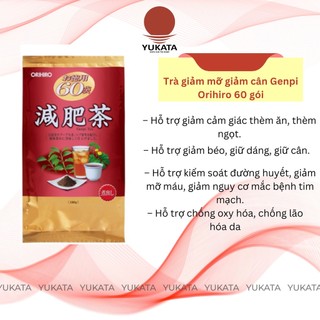 Trà thảo dược giảm mỡ bụng orihiro genpi tea 60 gói