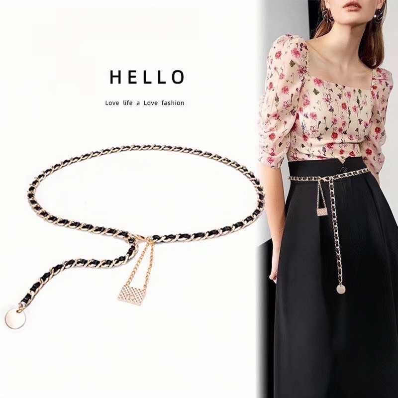Đai váy xích belt xích thời trang phụ kiện đai váy Hari korea accessories