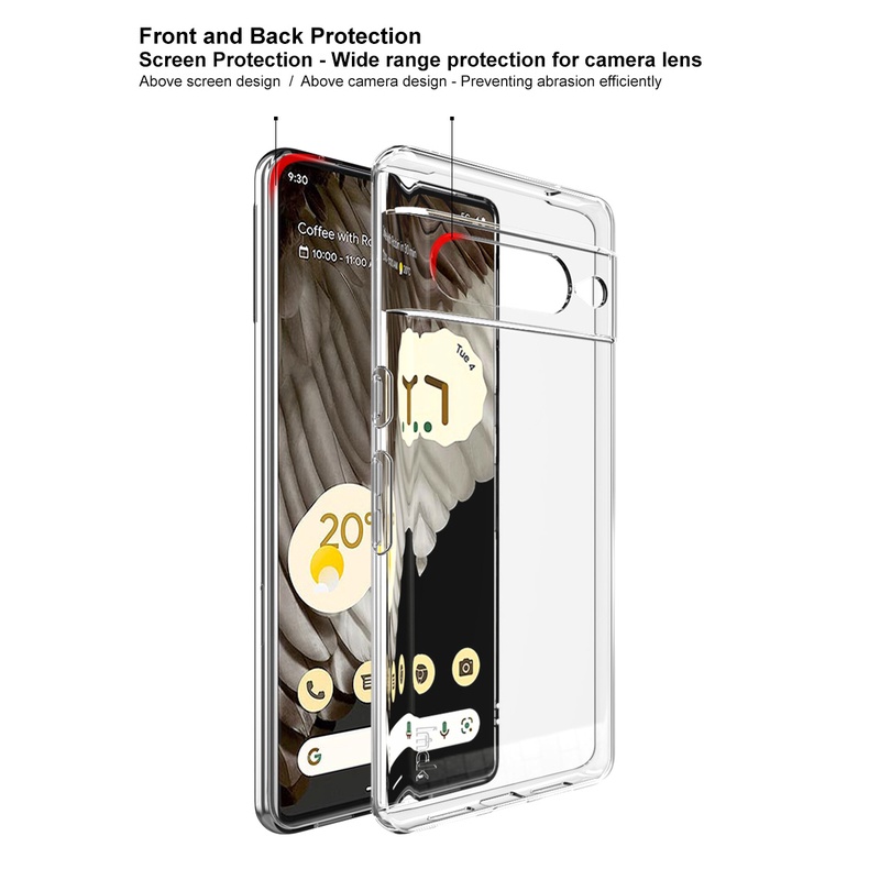 Ốp Điện Thoại Silicon TPU Mềm Trong Suốt Chống Sốc Imak Cho Google Pixel 7 Pro Pixel7