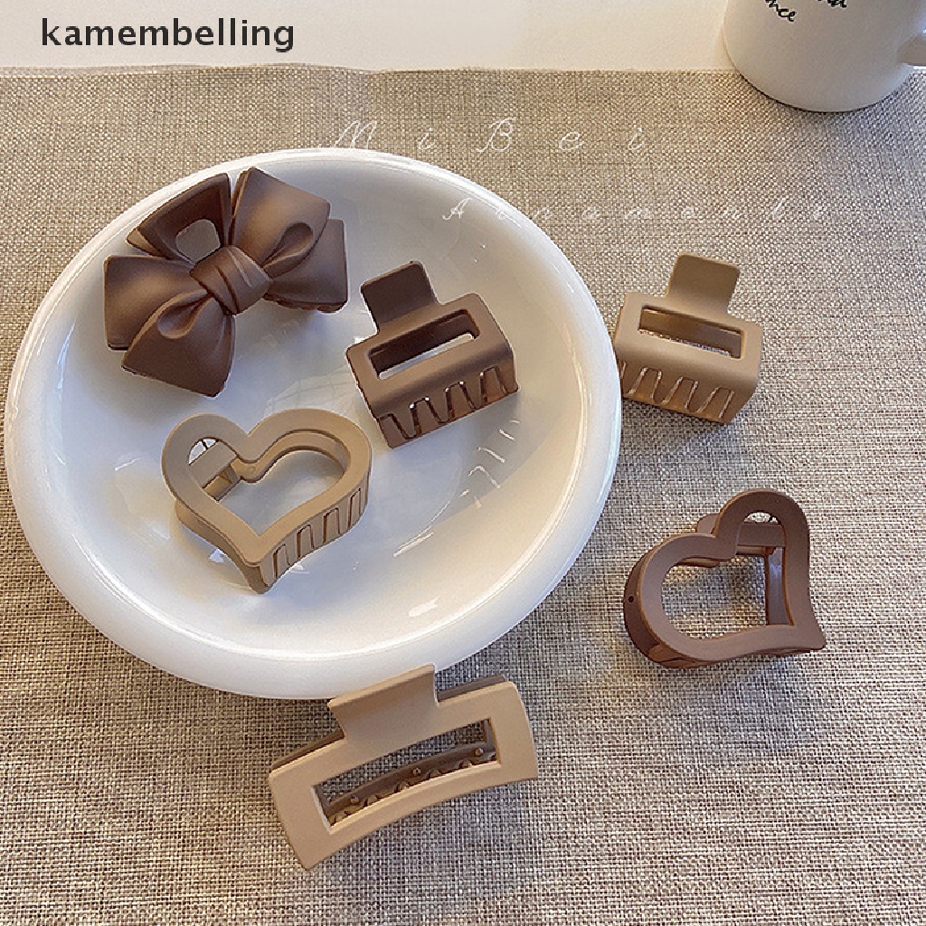 Kẹp Tóc Càng Cua Trơn Bằng Acrylic Hàn Quốc Thanh Lịch 1 Cái