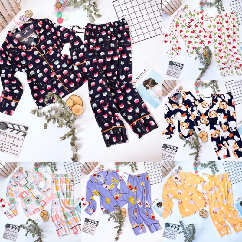 Bộ đồ tole , bộ lanh Pijama tay dài quần dài F.21 VNXK