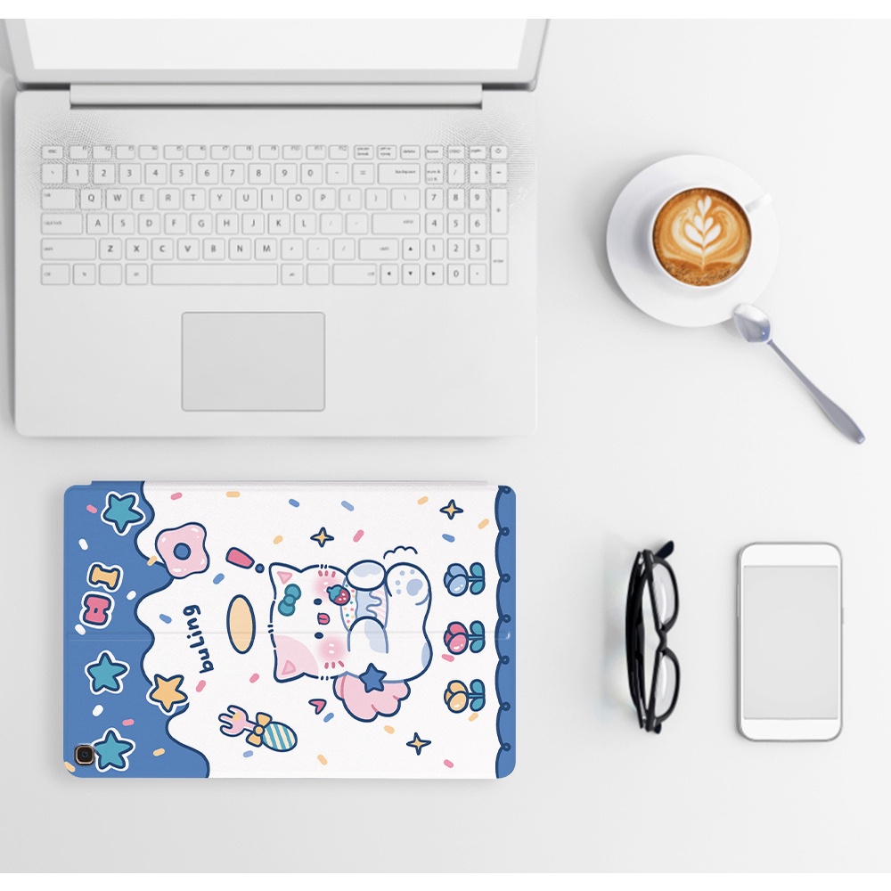 Bao Da Máy Tính Bảng PU Nắp Gập Họa Tiết Đáng Yêu Có Giá Đỡ Cho Samsung Galaxy Tab A 10.1 2019 SM-T510 SM-T515