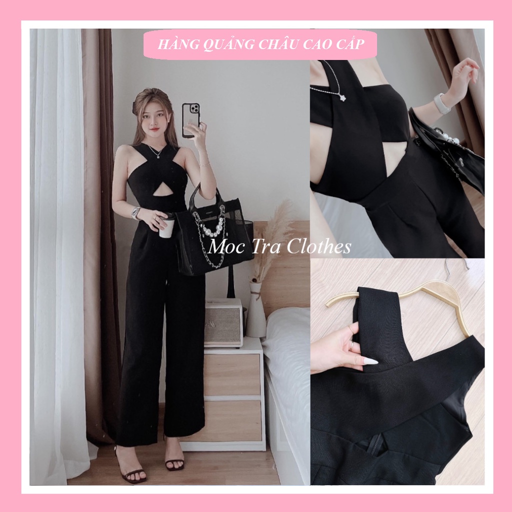 Jum ống rộng nữ Quảng Châu thiết kế chéo ngực sexy siêu xinh, sang chảnh, trẻ trung