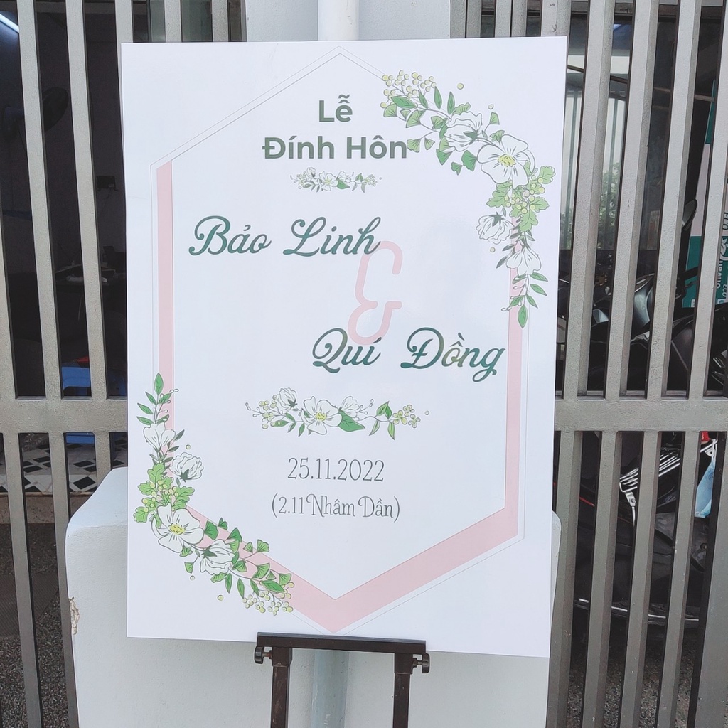 Nhận in bảng tên đám cưới theo yêu cầu khách hàng -In Bạch Dương