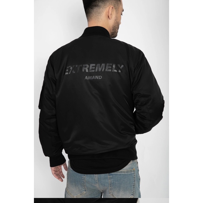 Áo Khoác Amand Signature Basic Bomber - Black