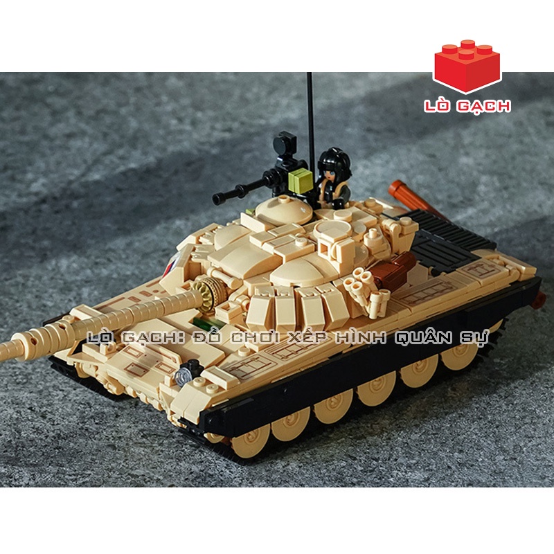 Bộ xếp hình xe tăng T72B3 T72M1 quân đội Liên Xô Nga 770 chi tiết