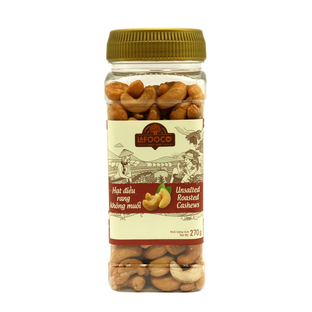 Hạt Điều LAFOOCO Rang Không Muối 270g Unsalted roasted cashew nuts