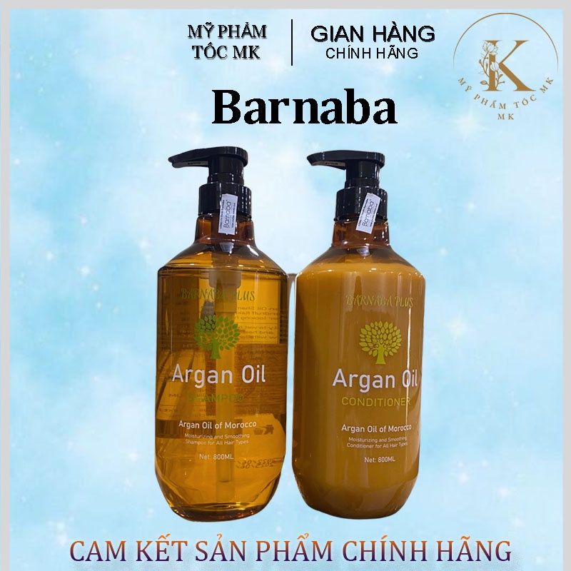 Dầu gội xả ngăn rụng tóc phục hổi hư tổn BARNABA Argan Oil 750ml