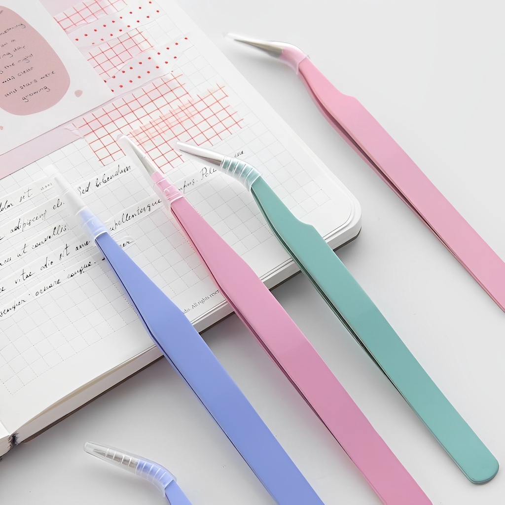 Nhíp Gắp Màu Sắc Macaron Bằng Thép Không Gỉ Dùng Trang Trí Sổ Tay DIY