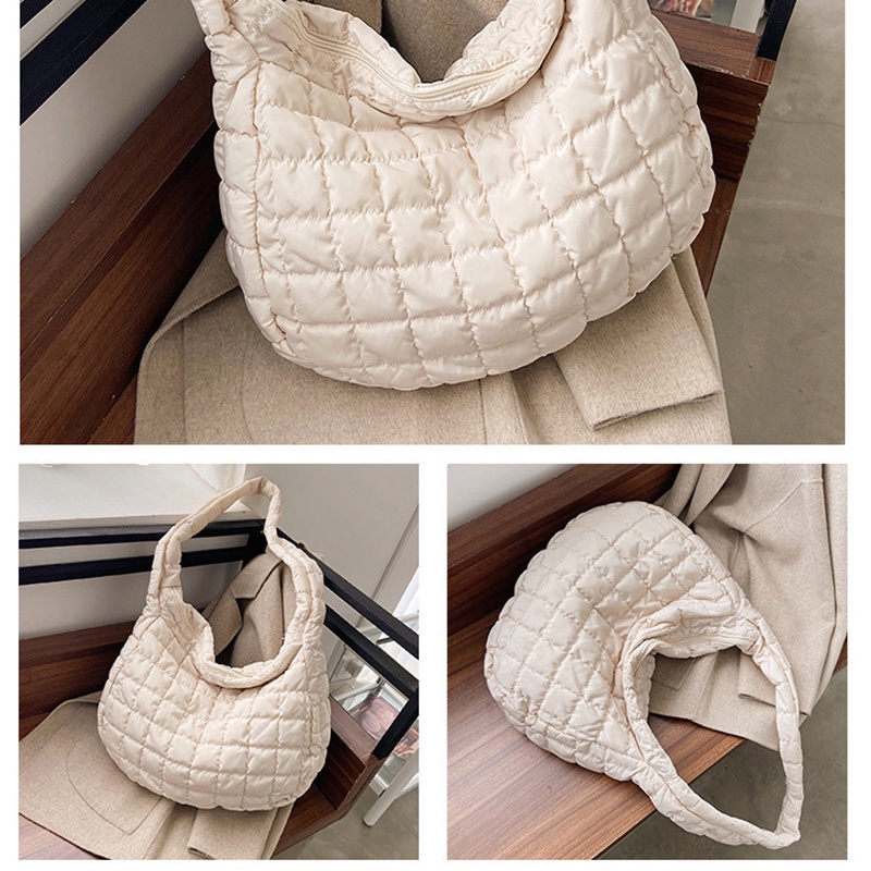 Có thể bán buôn Túi đeo vai dung tích lớn Phong cách  đơn giản nhẹ nhàng thiết kế xếp ly Messenger để sử dụng hàng ngày Đi du lịch mua sắm Ilikebag Hàng giao ngay