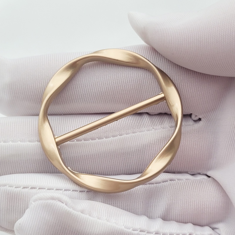 Nút Thắt Nút Tròn Bằng Kim Loại Cố Định Khăn Choàng / Áo Sơ Mi Trang Trí Đơn Giản Thời Trang