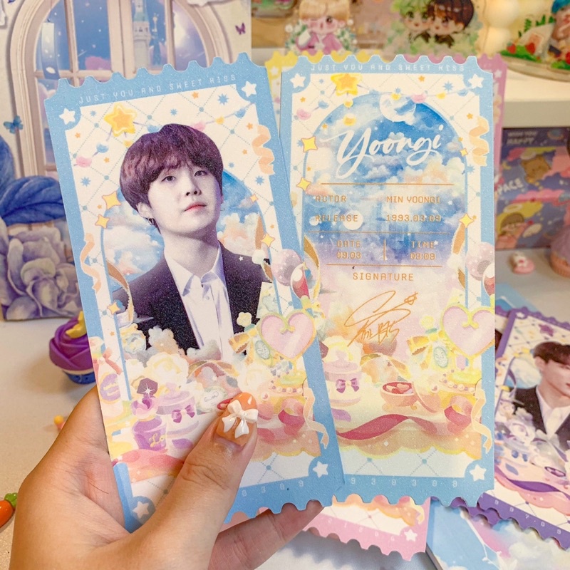 BTS TICKET cán kim tuyến bling bling