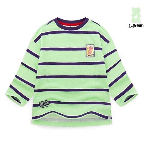 Áo thun kẻ bé trai logo kèn ngực Jelis. HA4234