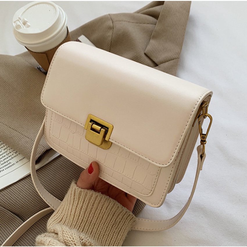 Túi xách nữ đeo chéo Bag.Thanhthu kẹp nách đeo vai da cá sấu khoá gập đi tiệc đi chơi phong cách thanh lịch 664