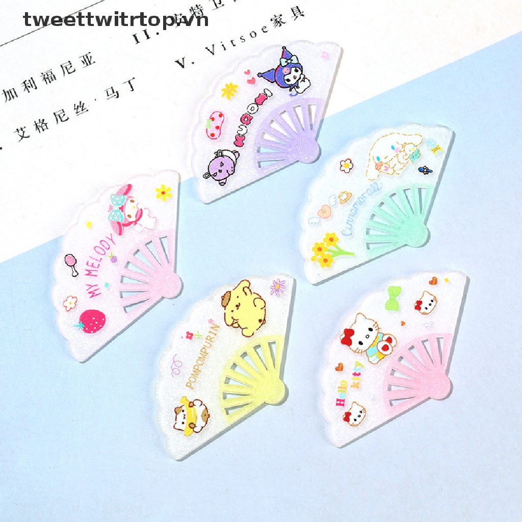 Set 5 Quạt Mini Hình Động Vật Hoạt Hình Trang Trí Nội Thất Nhà Búp Bê