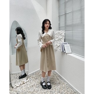 VÁY NHUNG PHỐI CỔ BÈO
