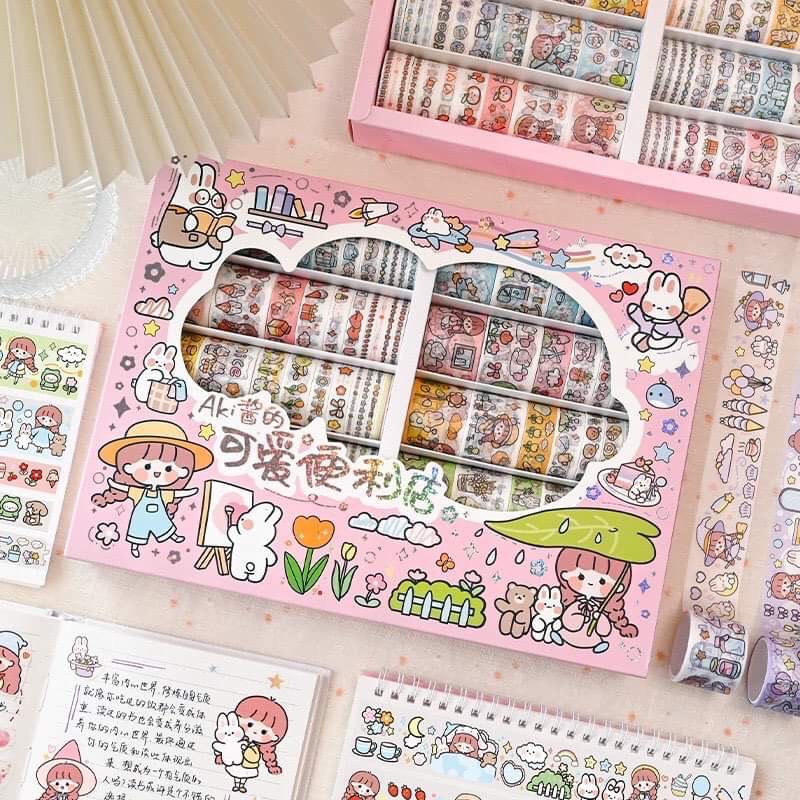 Hộp 100 cuộn washi tape