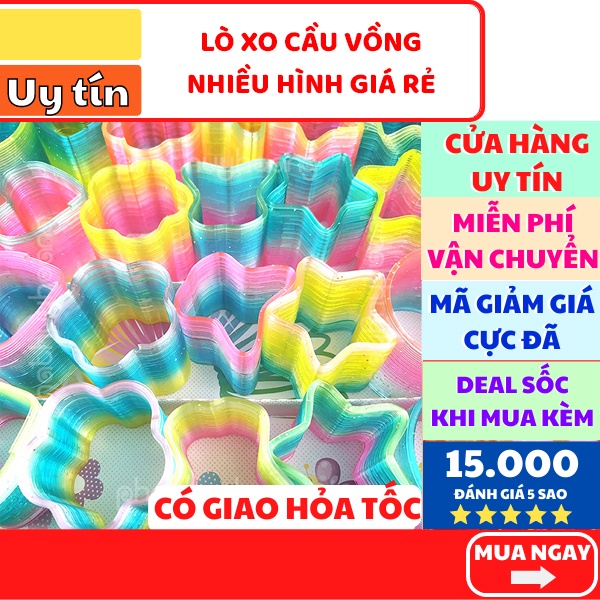Combo 2 lò xo cầu vồng đồ chơi🌈FREESHIP🚛Có video thật🎥Lò xo cầu vồng đồ chơi nhiều hình cho bé loại nhỏ - Phát Huy Hoàng