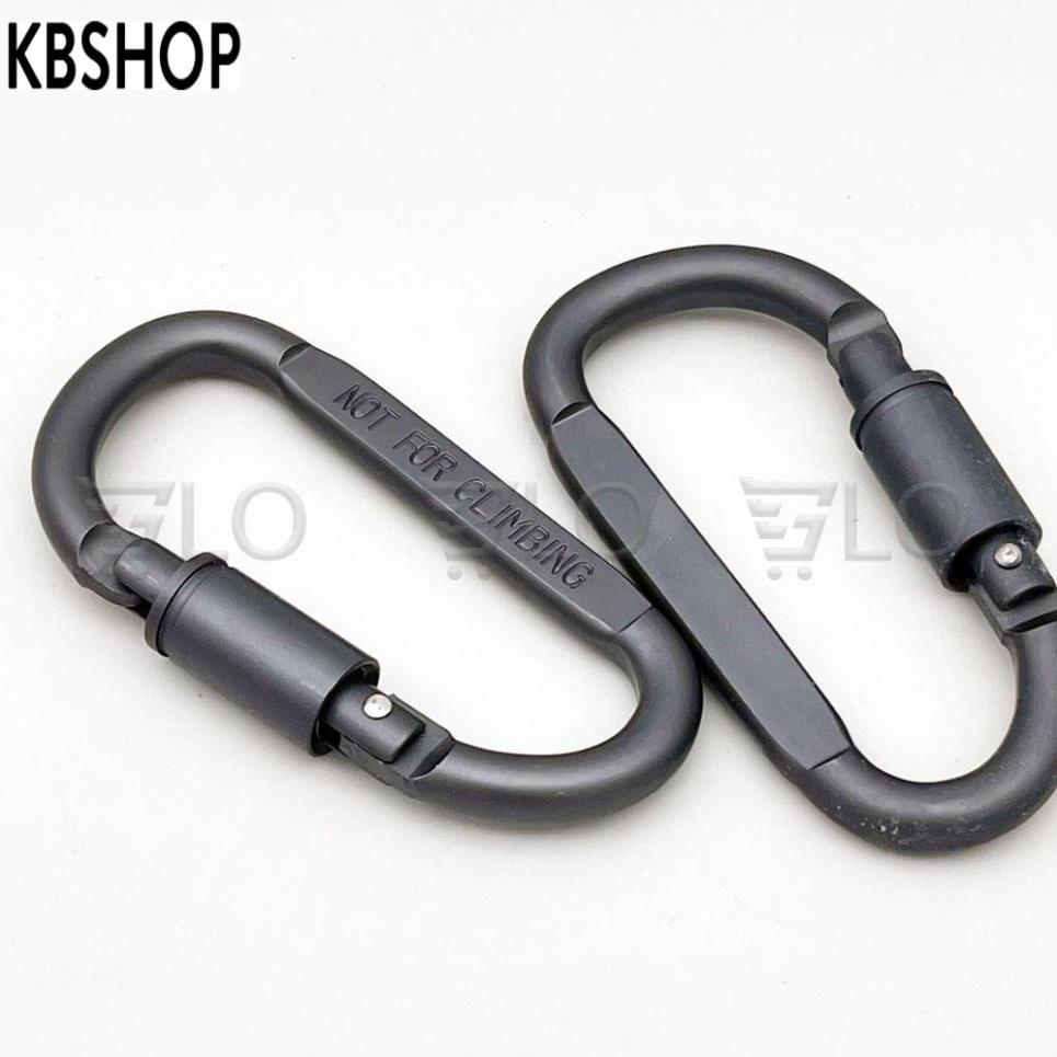Móc Khóa Nhôm Carabiner Hình Chữ D Được Làm Từ Hợp Kim Nhôm Cao Cấp Siêu Cứng Và Bền, Không Bị Mài Mòn 8498