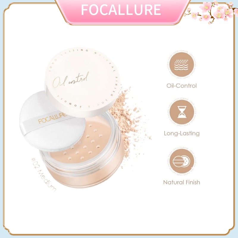 FA201 Phấn Phủ Dạng Bột Focallure Kiểm Soát Dầu Cho Lớp Trang Điểm Mượt Mà Tự Nhiên