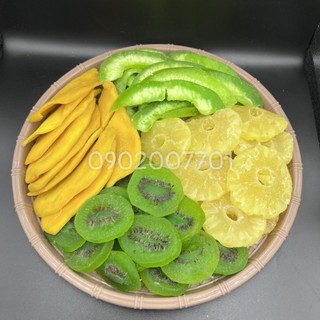 Combo mix 4 loại trái cây sấy dẻo thơm ngon - vỏ bưởi sấy dẻo/ thơm khoanh sấy dẻo/ kiwi sấy dẻo/ xoài sấy dẻo