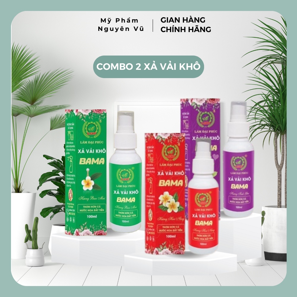 Combo 2 Chai Nước Hoa Xịt Thơm Quần Áo BAMALâm Đại Phúc - Nước Xả Vải Khô Tinh Dầu Thơm Quần Áo