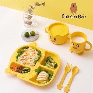 Khay ăn dặm lúa mạch hình chú vịt
