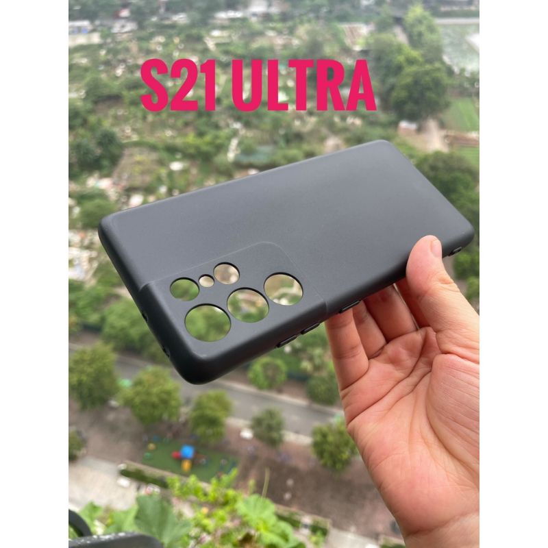 Ốp lưng dẻo nhám màu đen cho samsung S21/S21 plus/S21 ultra Silicon chống bẩn cao cấp