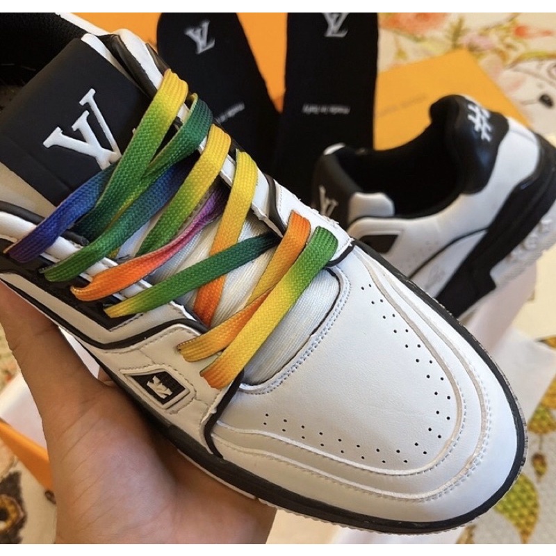 GIÀY LV TRAINER54 BLACK WHITE DA THẬT LAI AU SC