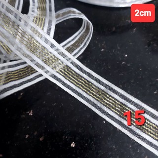 Ruy băng von viền size 7mm đến  4 cm (dây 5 mét )