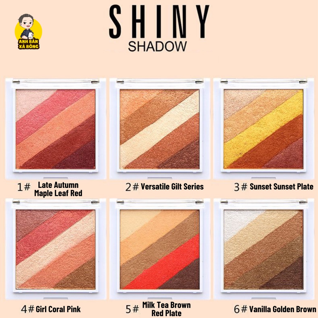 Bảng Phấn Mắt 05 Ô Màu Nhũ Lì NOVO 5-Color Shiny Eyeshadow Palette 5207