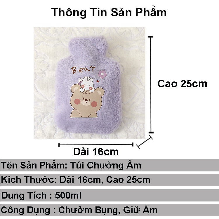 Túi chườm bụng kinh nóng lạnh cho nữ ZOZO túi sưởi ấm tay mini mùa đông dễ hình thú dễ thương