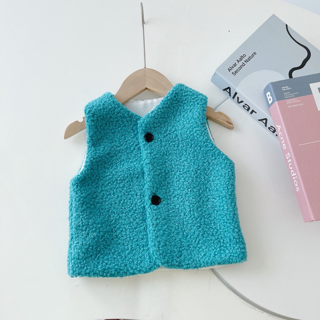 Áo Khoác Gi le Chất Lông Cừu Mặc Thu Đông Cho Bé Trai, Bé Gái Đều Xinh Từ 7 - 26kg - SUMO KIDS