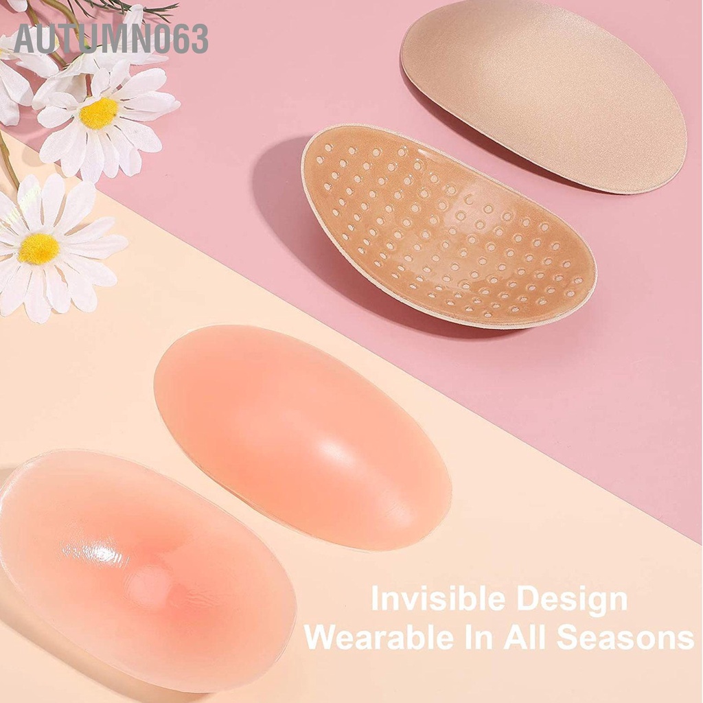 4 Đôi Silicone Miếng Đệm Vai Mềm Mại Thoáng Khí Vô Hình Có Thể Tháo Rời Chống Trơn Trượt Tự Dính Dành  Autumn063