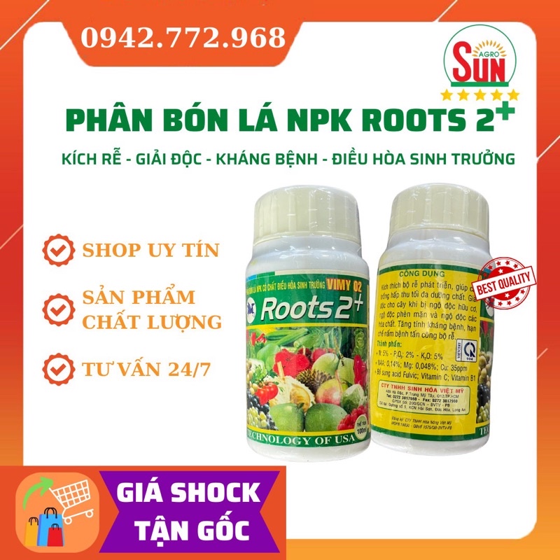 SIÊU RA RỄ SUPER ROOT3 20ml/ PHÂN BÓN LÁ ROOTS2+ 100ml