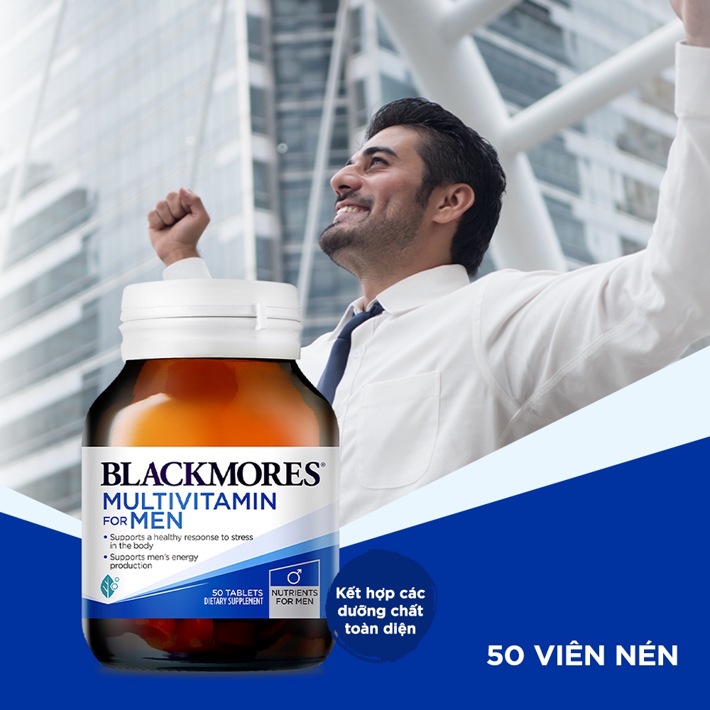 Combo Tinh Dầu Hoa Anh Thảo Blackmores Evening Primrose Oil 190v & Vitamin Tổng hợp Blackmores Multivitamin For Men 50v