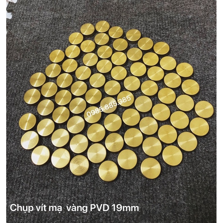 CHỤP VÍT mạ vàng PVD/ Vàng Gold cao cấp Size 19mm
