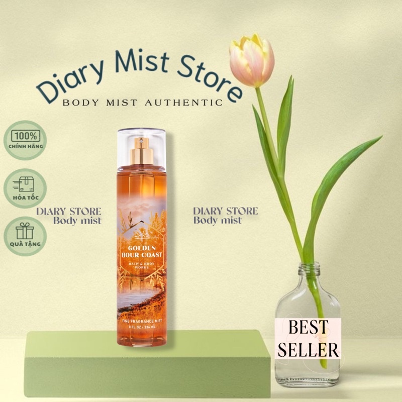 𝐃𝐢𝐚𝐫𝐲𝐦𝐢𝐬𝐭.𝐬𝐭𝐨𝐫𝐞  Xịt Thơm Toàn Thân Bath & Body Works - GOLDEN HOUR COAST