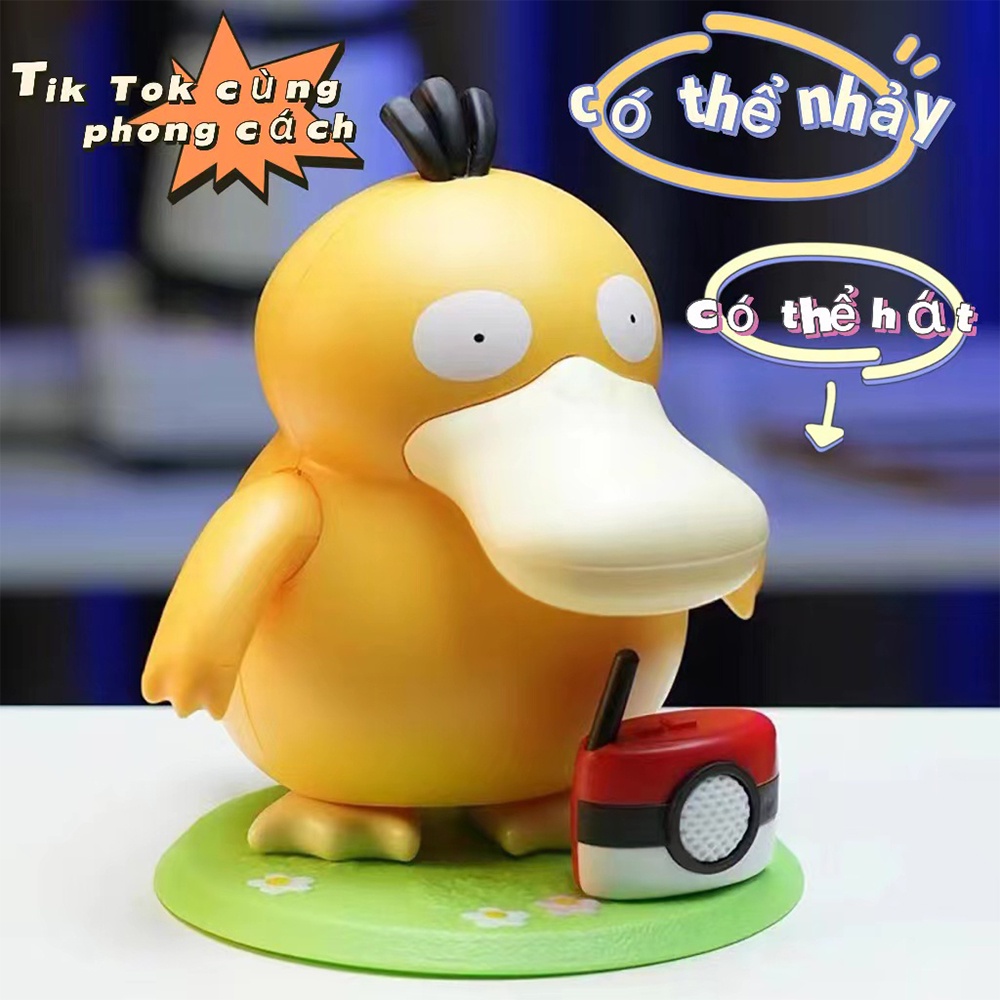 Psyduck KFC Duck Hộp Nhạc Đồ Chơi Hình Vịt Da / pokemon KFC Nhảy Múa Làm Quà Tặng Sinh Nhật có thể sạc lại