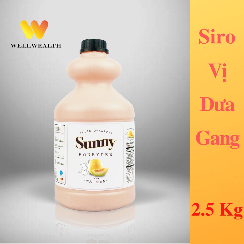 Siro Sunny 2.5 kg vị DƯA GANG - Nhập khẩu Đài Loan - HÀNG CẬN DATE 10/10/2023