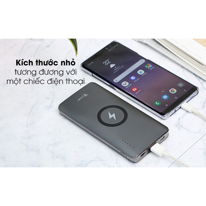 Pin sạc dự phòng không dây Polymer 10.000 mAh Type C PD QC3.0 Xmobile