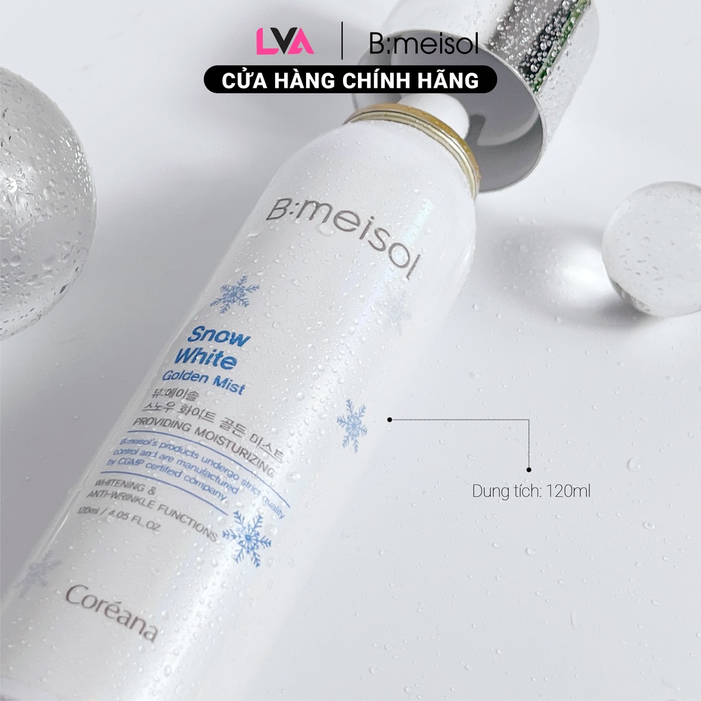 Xịt khoáng dưỡng trắng, cho da căng bóng Bmeisol Snow White Golden Mist 120ml | BigBuy360 - bigbuy360.vn