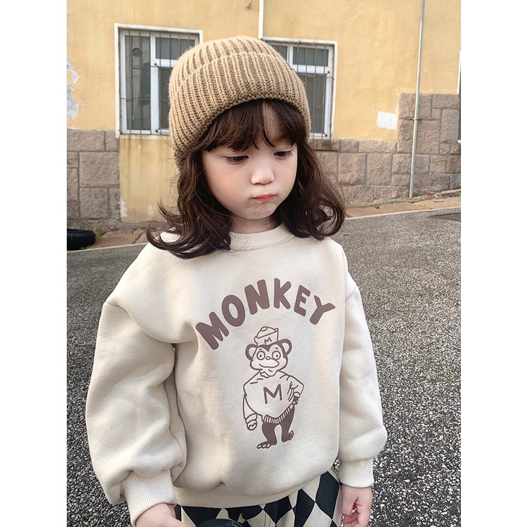 Áo Sweater Vải Lông Dày Thời Trang Thu Đông 2022 Cho Bé Gái