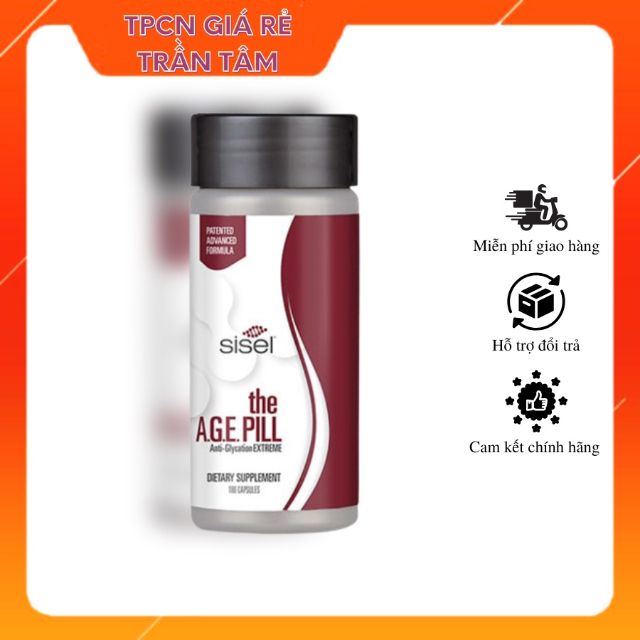 Tế Bào Gốc SISEL THE A.G.E. PILL USA Viên Uống Kéo Dài Tuổi Xuân, Trẻ Hóa Làn Da, Căng Tràn Sức Sống
