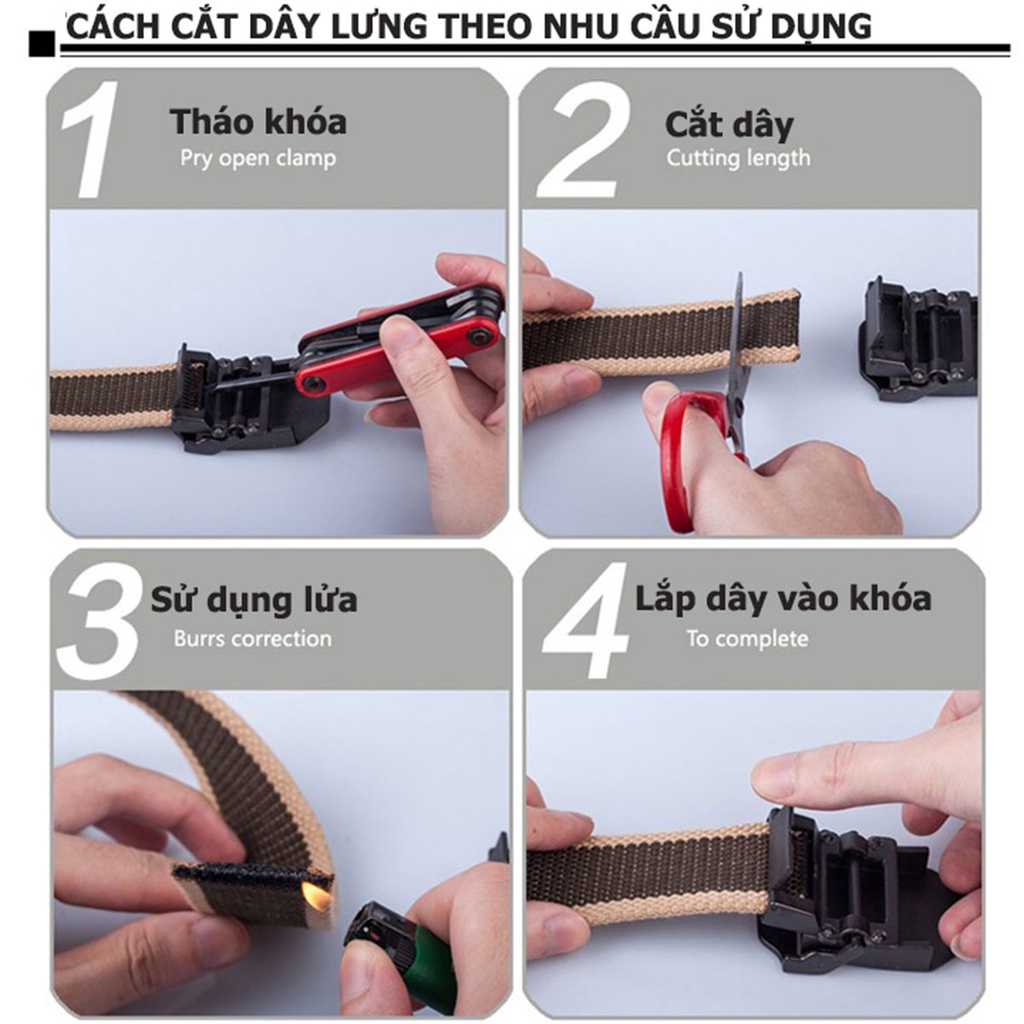 Thắt Lưng Nam Vải Dù Phong Cách Phượt, Dây Đủ Màu Mặt Khóa Hợp Kim, Khoá Cài Tiện Lợi Bảo Hành 12 Tháng