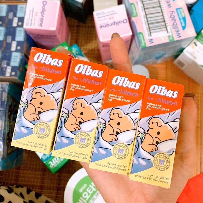 Tinh dầu chống cảm, nghẹt mũi OLBAS for children Anh 12ml