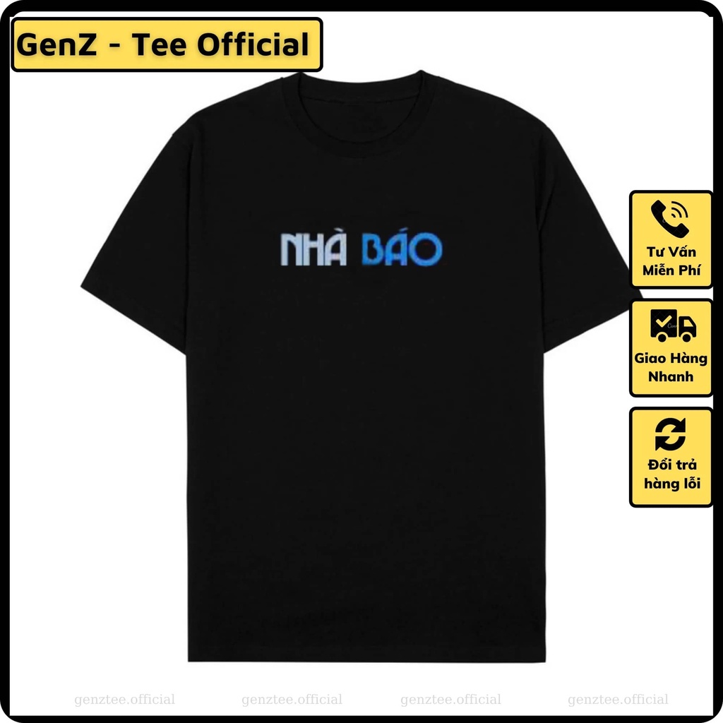 Áo thun Nhà Báo, phong cách trẻ trung năng động form rộng nam nữ đủ size