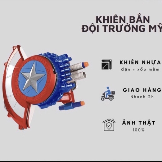 Đồ chơi Khiên đội trưởng mỹ, đồ chơi siêu anh hùng Captain The Pooh